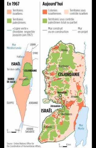 Carte d'israêl aujourd'hui